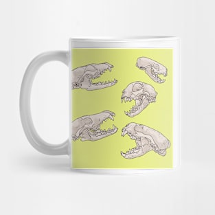 North American Predator Skulls Yellow Mug